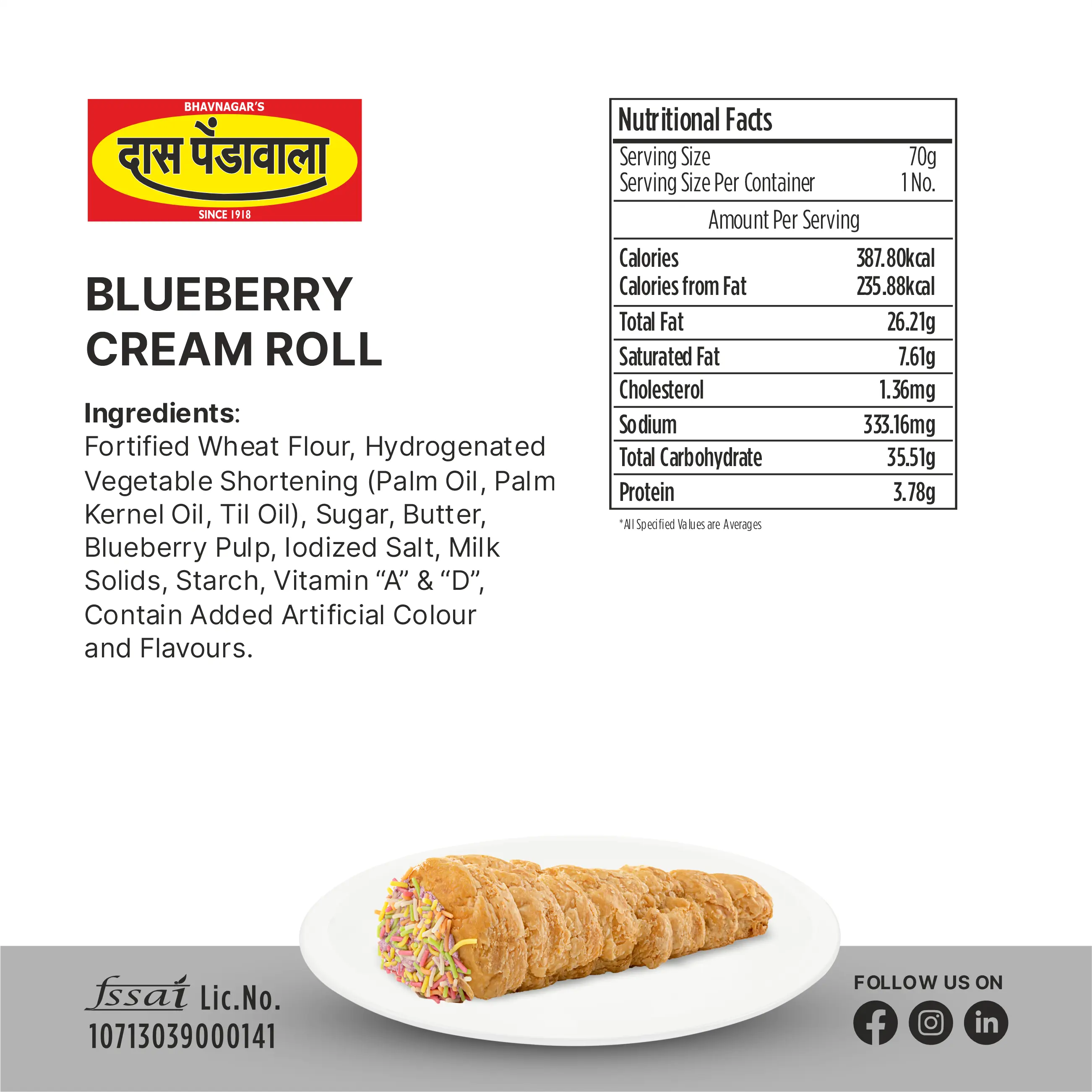 Blueberry Cream Roll