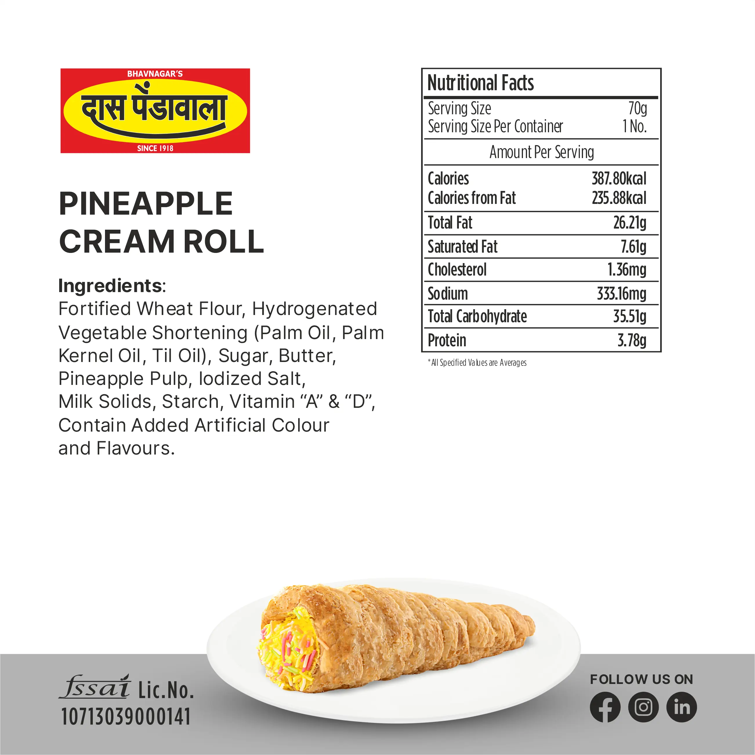Pineapple Cream Roll