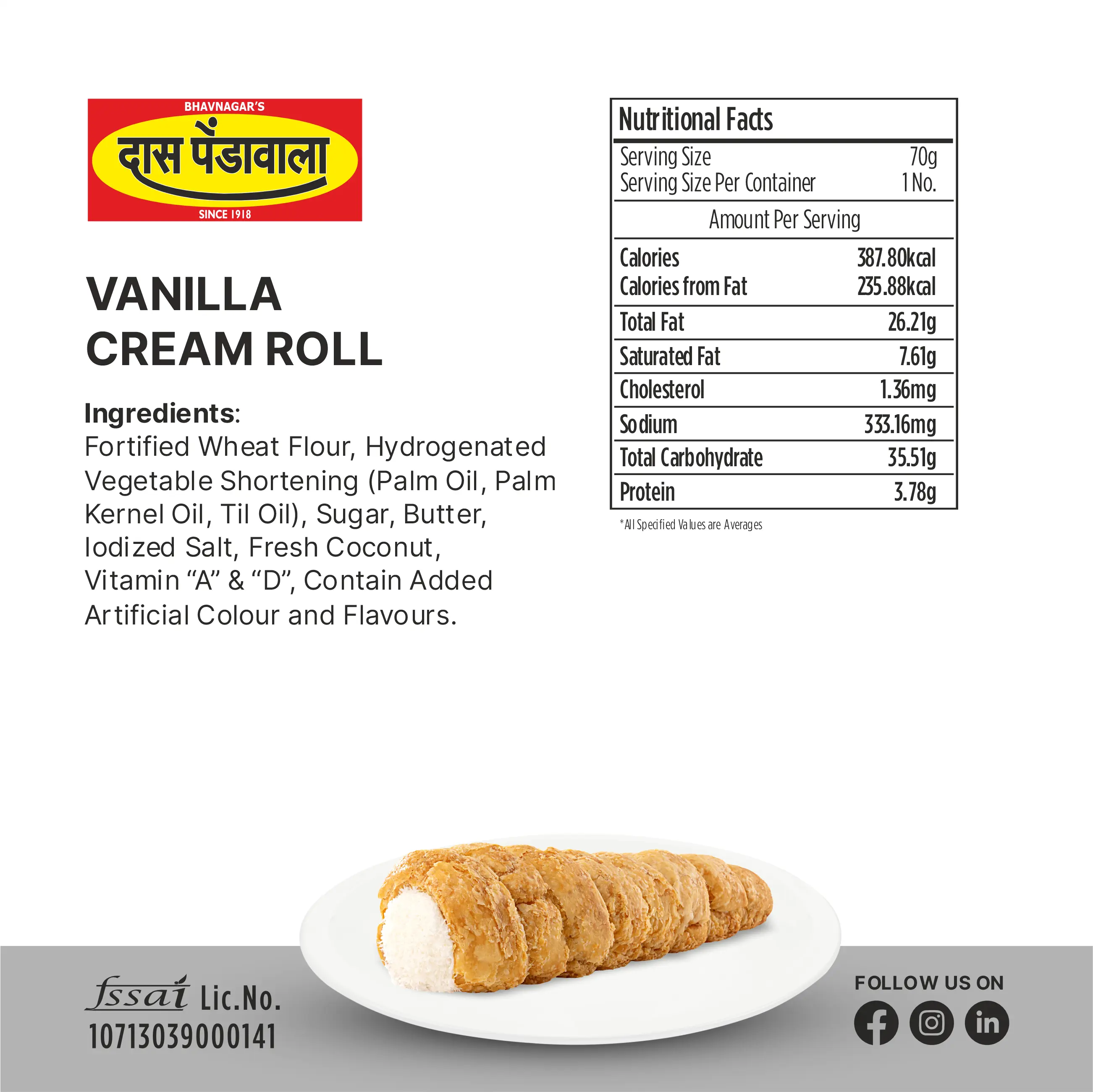 Vanilla Cream Roll