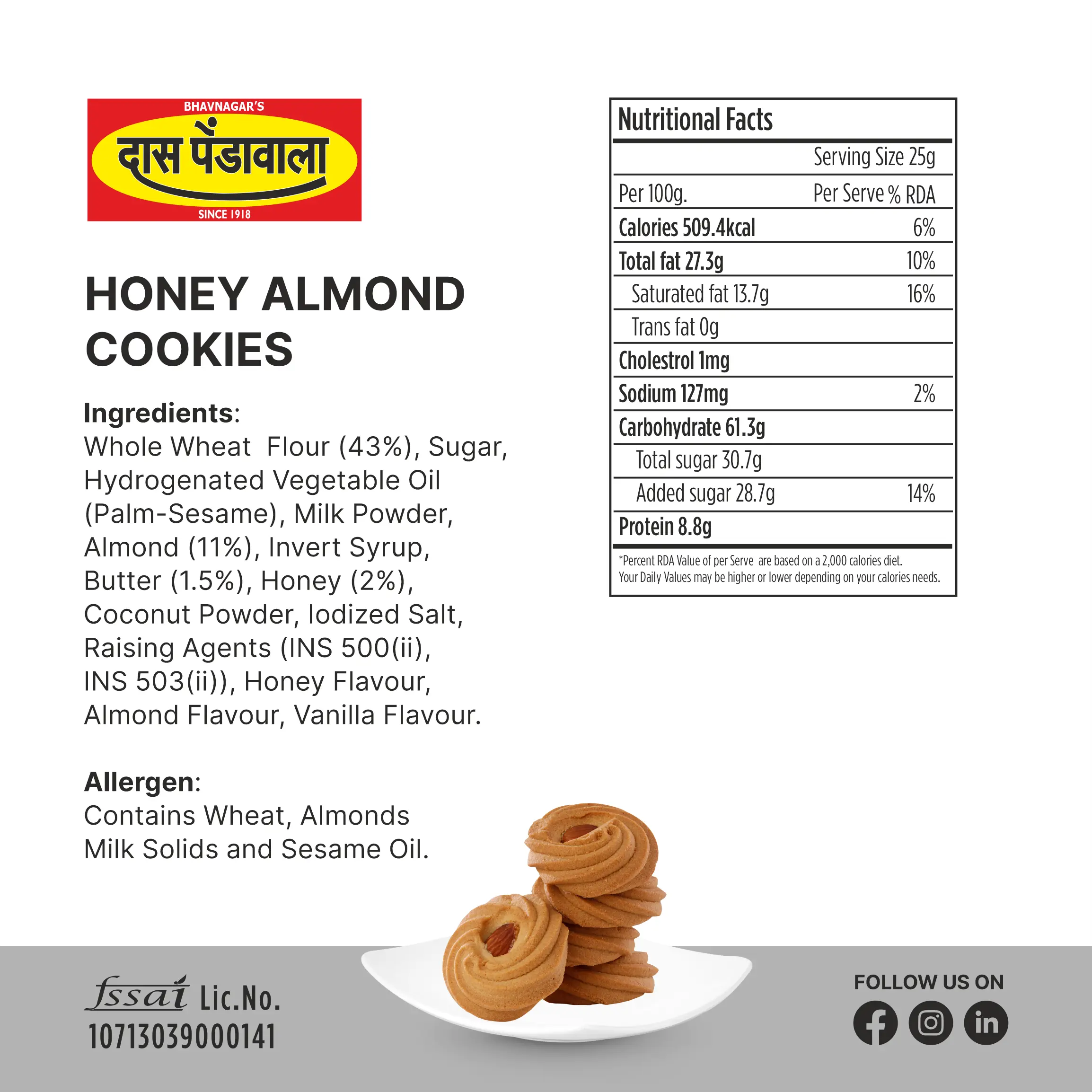 Honey Almond Cookies